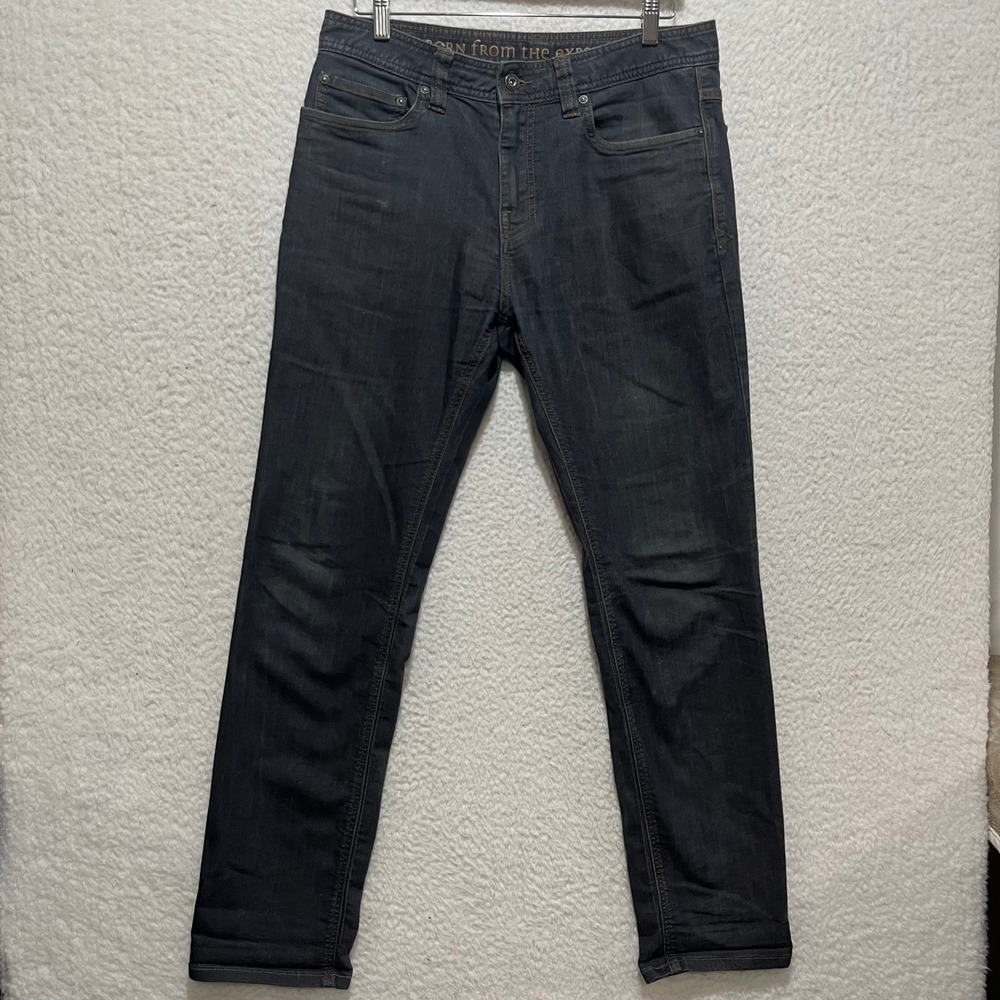 prAna Men Slim Fit‎ Charcoal Wash Denim Jeans Size 32